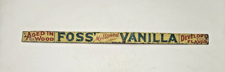 Vintage Foss' Vanilla Extract Advertising Strip Sign