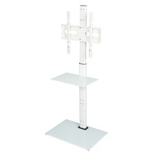 Levede TV Floor Stand 32-65 Inch Universal Swivel Height Adjustable Mount White