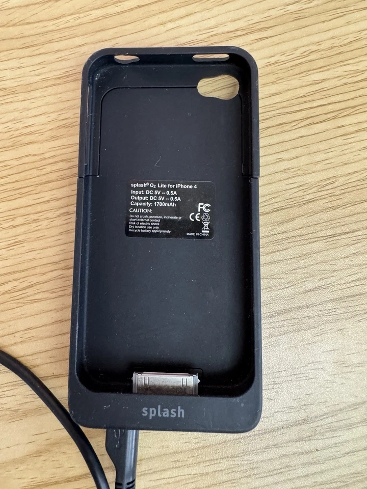 Original OEM Splash O2 Lite Funda Batería Externa Diseñada para el iPhone 4 Foto 2 de 4