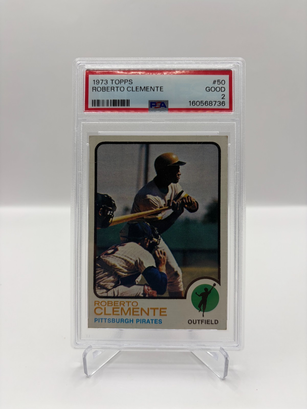 1973 Roberto Clemente Topps # 50 (PSA) GOOD 2 view 1