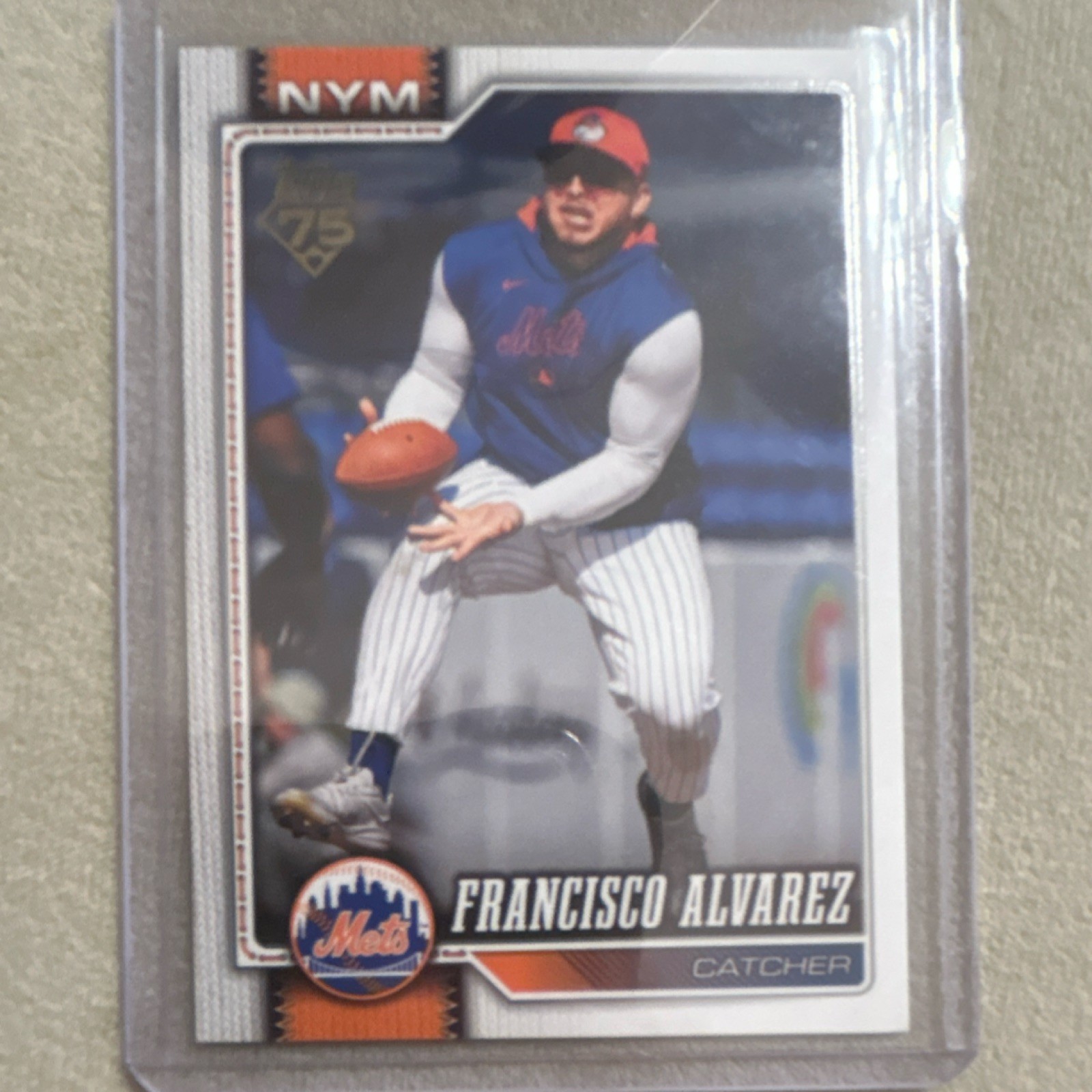 Topps 2026 Series 1 Francisco Alvarez #337 New York Mets.  golden mirror