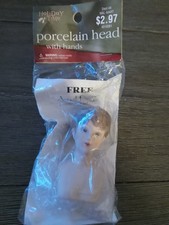Mangelsen's Porcelain Doll Head And Hands-Original Packaging 016081, 2.75"
