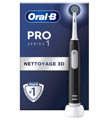 Oral-B Pro Series 1 Elektrische Zahnbürste Rotiered 3D Technologie Timer - Black