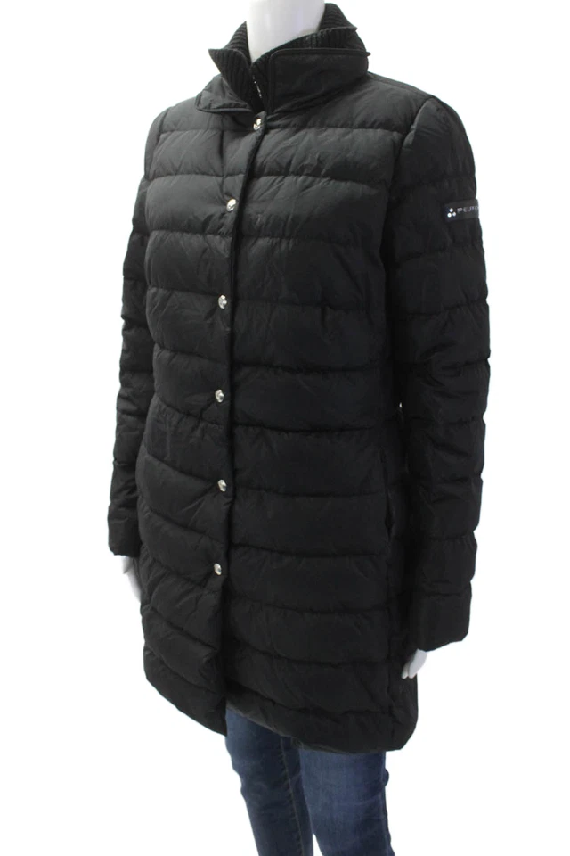 Abrigo acolchado Peuterey para mujer manga larga cuello cremallera completa negro talla 14 Foto 2 de 4