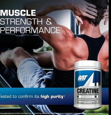 GAT Sport Creatine Powder Unflavored 30 Servings 5.3 oz (150 g) Supplement