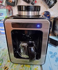 Lakeland Filter Coffee Machine 1.2L 8 Cup Glass Carafe Timer Black/Silver