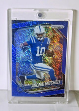 2025 Panini Prizm - Adonai Mitchell #49 Blue Shimmer Prizm /35