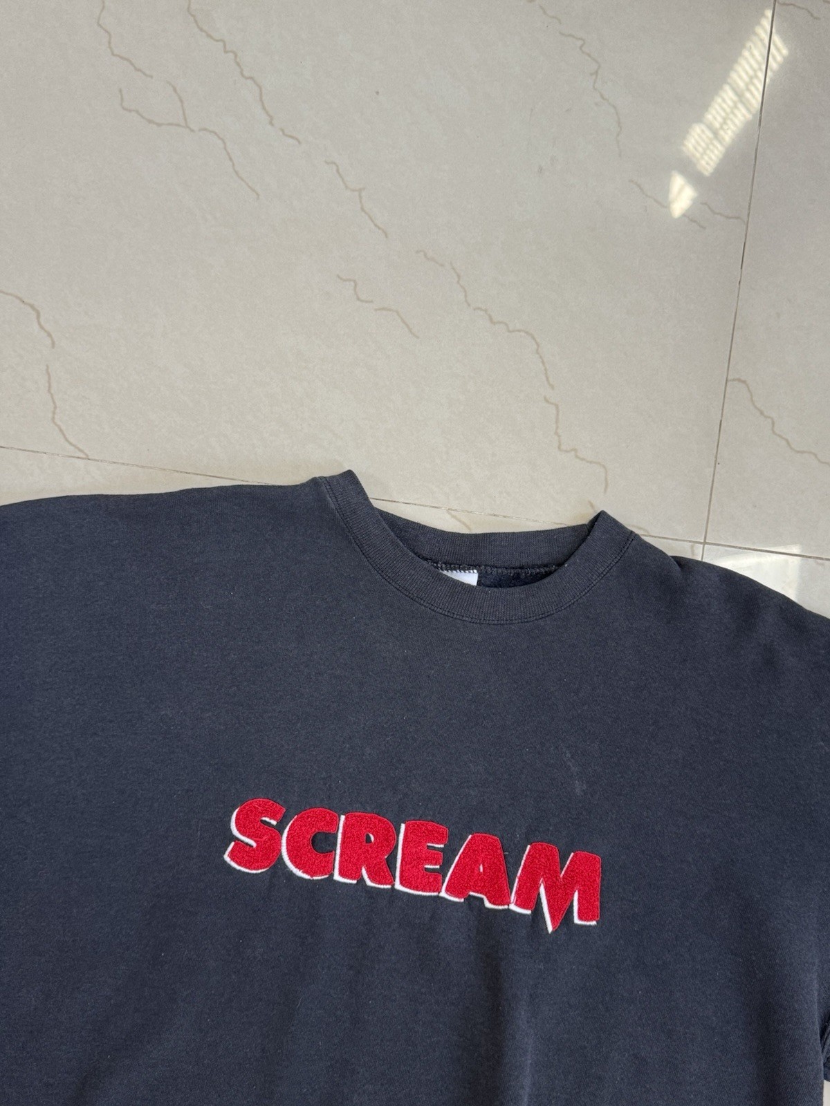 Vtg Scream Movie Promo Sweatshirt Pullover Black XL 90s Horror image 7