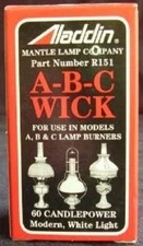 ALADDIN brand wick alladin for oil lamp model  A , B , C ,& 14 burner  R151