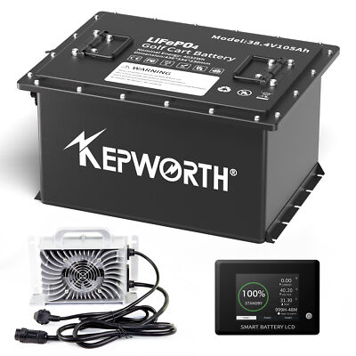 36V 105Ah Lithium Battery Golf cart LiFePO4 Bluetooth BMS 20000 Deep Cycle Solar