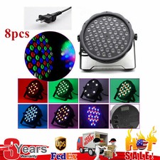 8x 162W 54 LED RGB Stage Lighting PAR Light Beam 7CH DMX Stage Disco DJ Lights