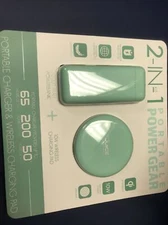 TECH SQUARED 2 in 1 Portable Power Gear, Mint