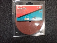 NEW (5 Pack) Makita 742109-9 5" x 1/2" Resin Fiber Sanding Discs 80 Grit (BN285)
