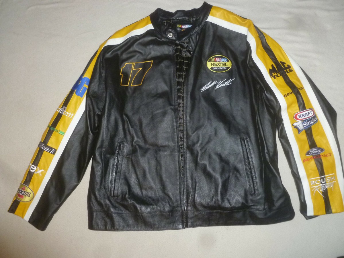 VELOCITY LEATHER NASCAR RACING JACKET SIZE XXL MENS DEWALT TOOL