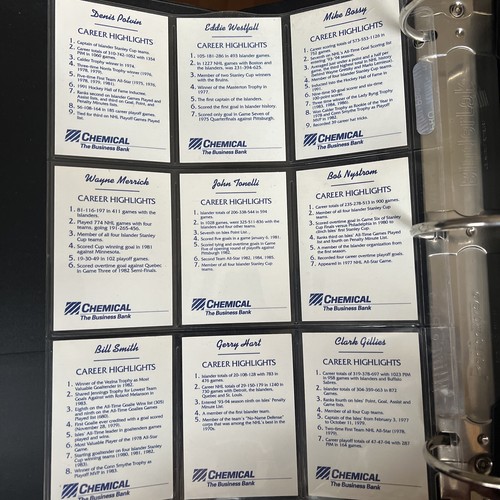 N.Y. ISLANDERS VINTAGE CHEMICAL BANK HOCKEY CARD SET - Picture 4 of 6