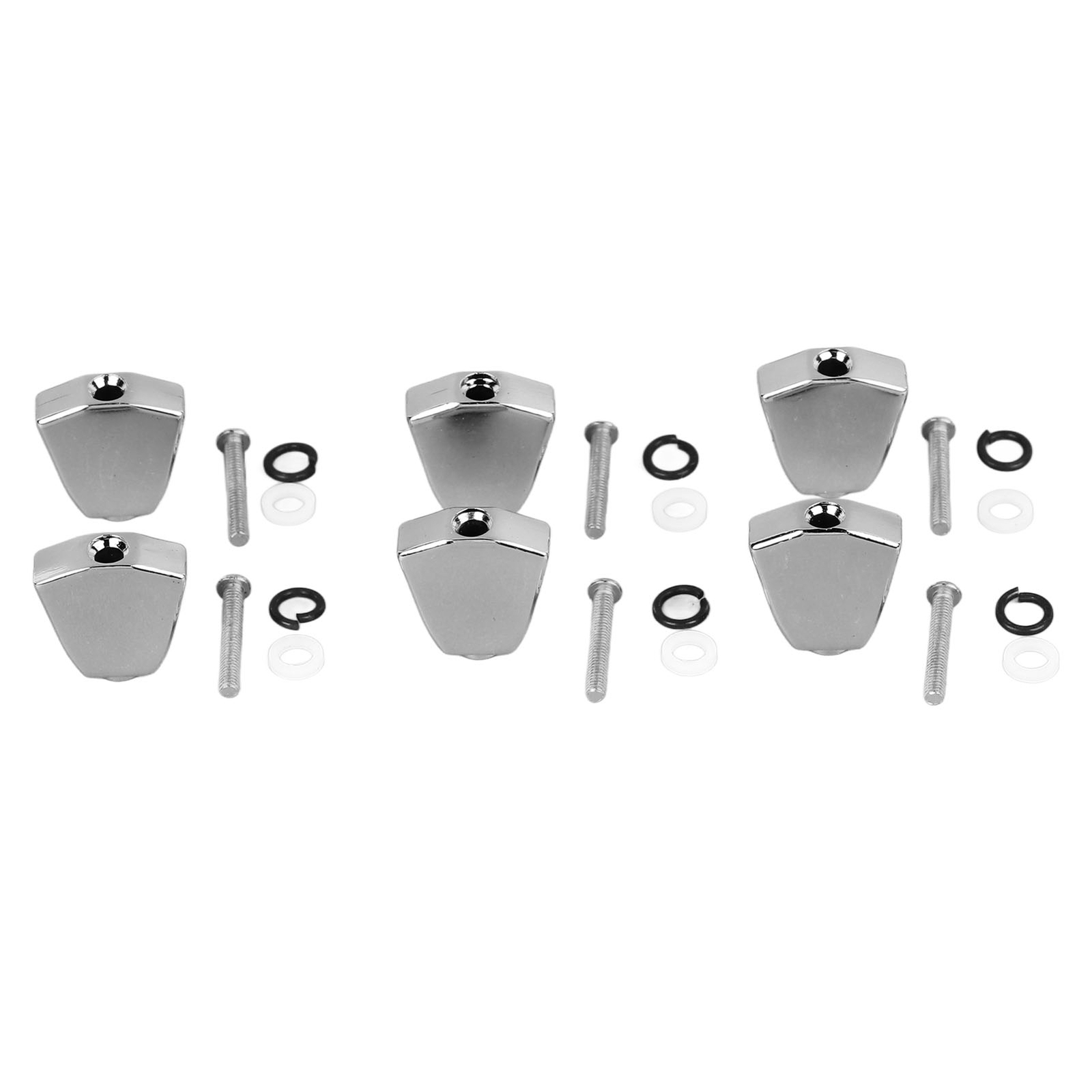 6PCS Guitar Tuner Machine Handle Tuning Key Button Head Metal Guitar Tuning Peg