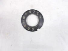 Automatic Electric Bakelite Number Plate, Black with White Numbers 