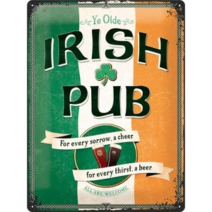 Blechschild 30 X 20 cm Irish Pub
