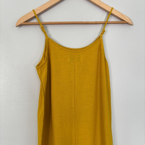 Old Navy Girls Maxi Dress XL 14 Golden Yellow Cotton Blend Eyelet Hem Sleeveless - Picture 5 of 8