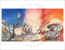 LORD OF THE RINGS PAPERBACK BOOK COVER ARTWORK 1965 - VINTAGE REPRINT