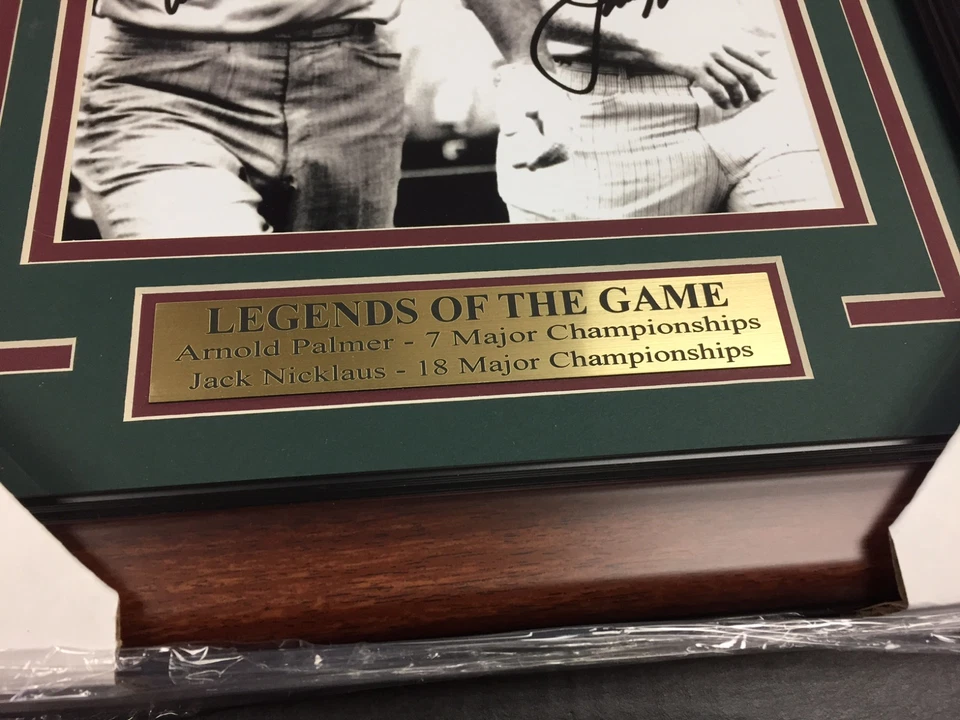 REIMPRESIÓN ARNOLD PALMER JACK NICKLAUS REIMPRESIÓN AUTOGRAFIADA GOLF 8X10 FOTO ENMARCADA  Foto 2 de 2