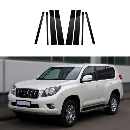 For Toyota Land Cruiser Prado J150 2010-2023 Glossy Black Pillar Posts Cover Kit - Picture 2 of 13