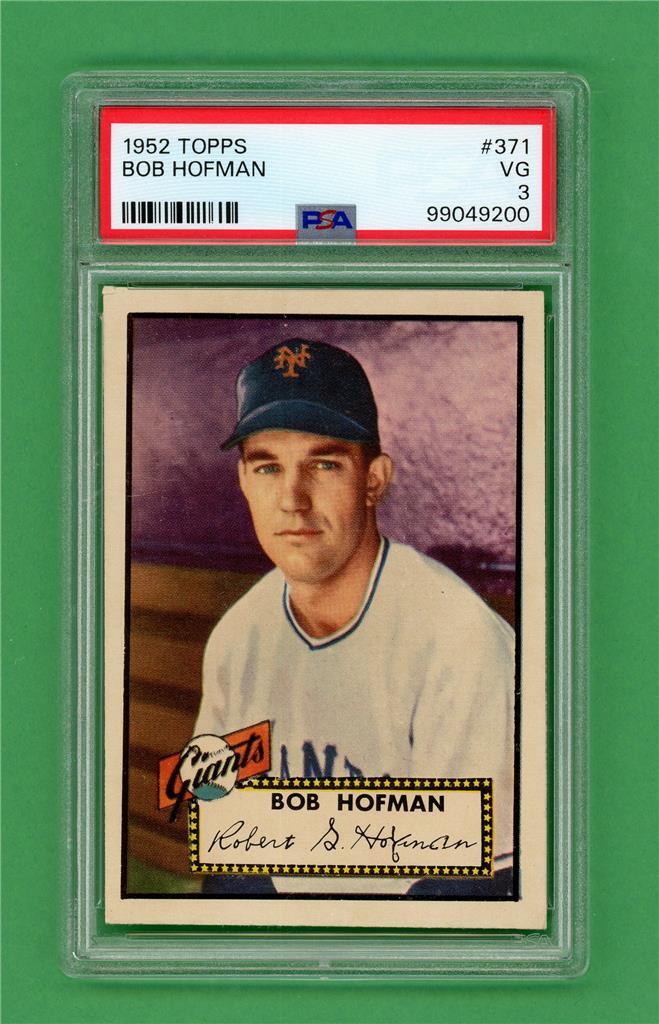 1952 Topps #371 Bob Hofman * PSA VG 3* New York Giants High Number baseball card