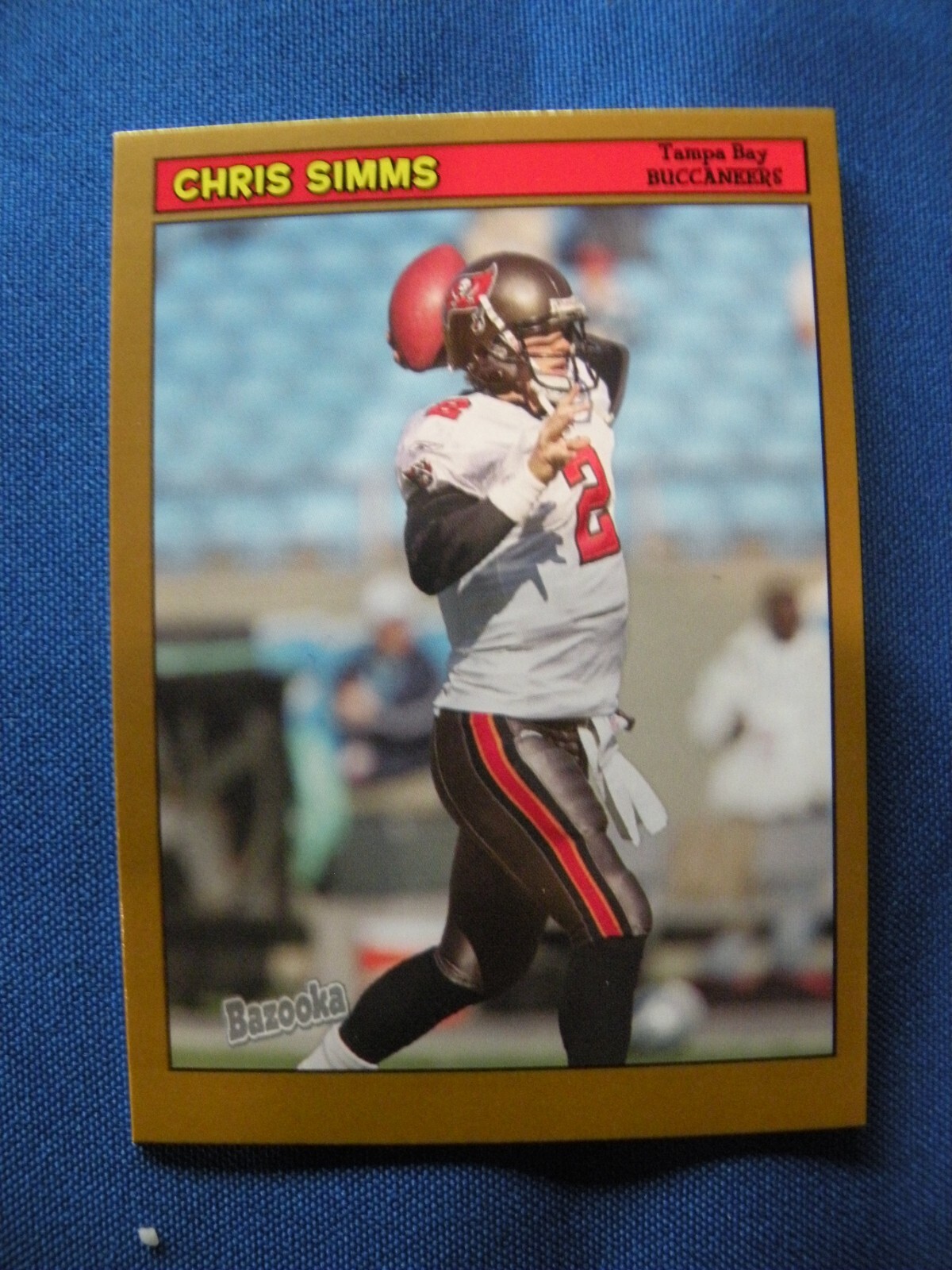 2005 Topps Bazooka Football Gold Parallel Chris Simms Buccaneers #115