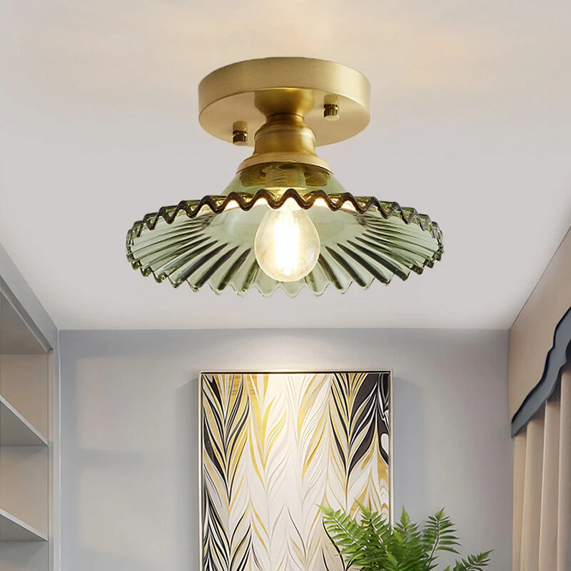 Mid century semi sale flush mount lighting