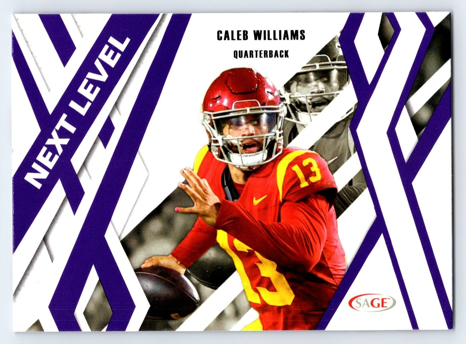 2024 Sage Caleb Williams Next Level PURPLE Parallel #98 USC/BEARS