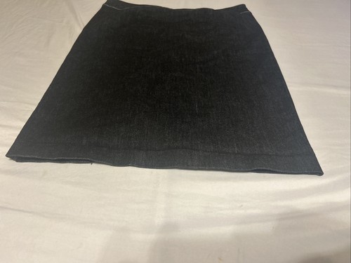 RALPH LAUREN Biker Jean Denim Pencil Skirt Size 10 Stretchy Material Black - Picture 13 of 13