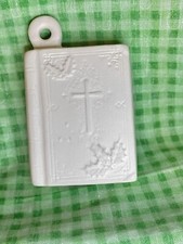 Bible Christmas Ornament 3 1/4" Ceramic Bisque Ready to Paint -