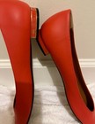 100% Auth FENDI Woman Shoes 2jour Flat Size EUR 40, US 9 Orange Red — photo 3