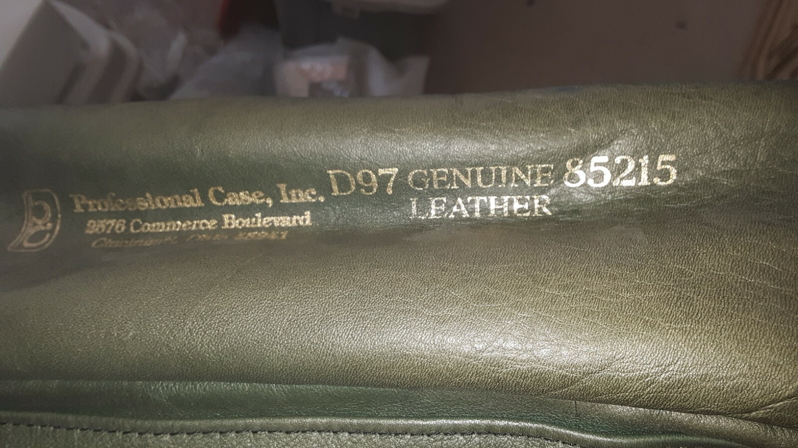 Professional Case Green Leather Multipocket Physi… - image 4