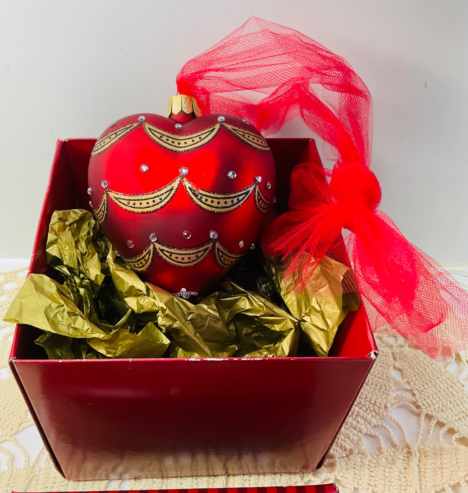 Waterford Holiday Heirloom Jeweled Heart Christmas Tree Ornament ...