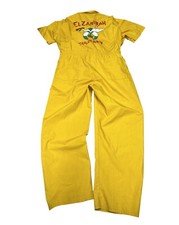 Vintage 70  s El Zaribah Chain Stitch Jumper Suit Size Large Made USA