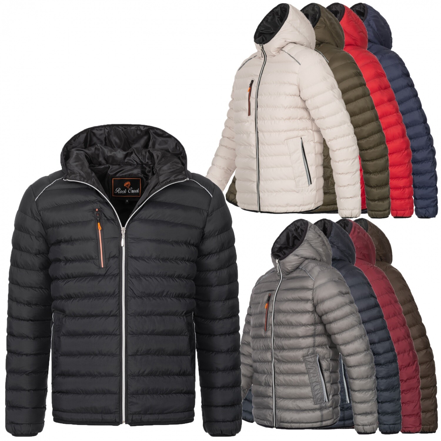Rock Creek Herren Jacke Steppjacke Übergangsjacke Windbraker Stepp Jacken H-317