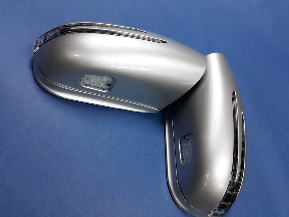 TWO ARROW LED SILVER MIRROR COVERS FOR 1998-2001 MERCEDES BENZ W220 S-CLASS - Image 2 of 4