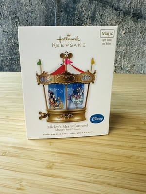 Disney Hallmark Keepsake Mickey s Merry Carousel Christmas Ornament 2010 NEW BOX