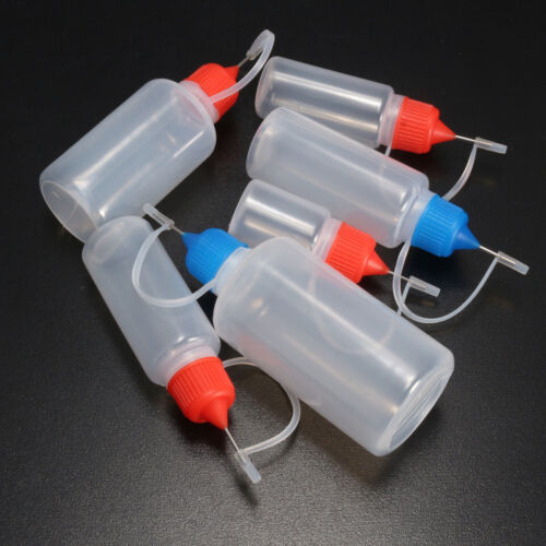 1/3/5X 5~50ML Empty Plastic Squeezable Liquid Dropper Filling Bottles Neddle Tip - Picture 1 of 12