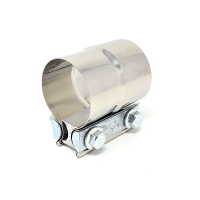 1Pc 2" T304 Stainless Steel Lap Joint Band Muffler Exhaust Pipe