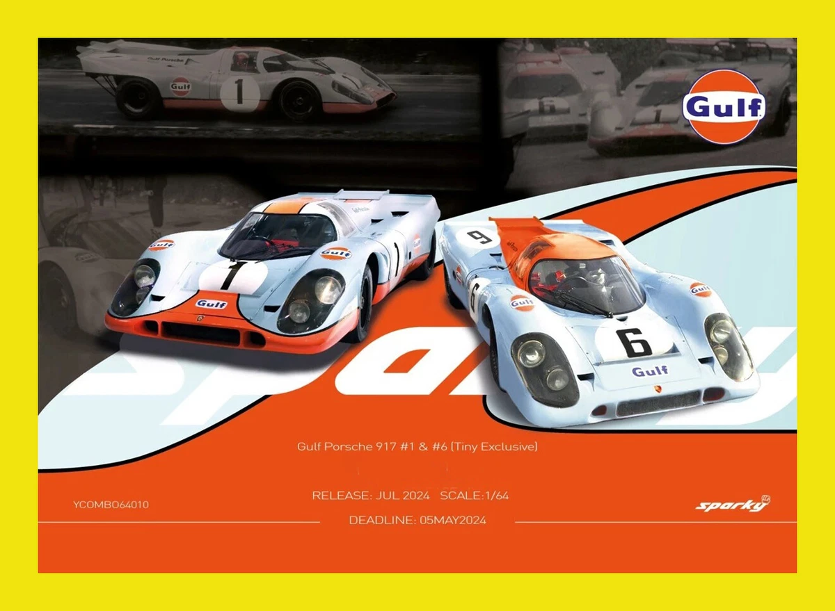 2025 TINY X SPARKY 1/64 PORSCHE 917 GULF #1 & #6 RACING CAR
