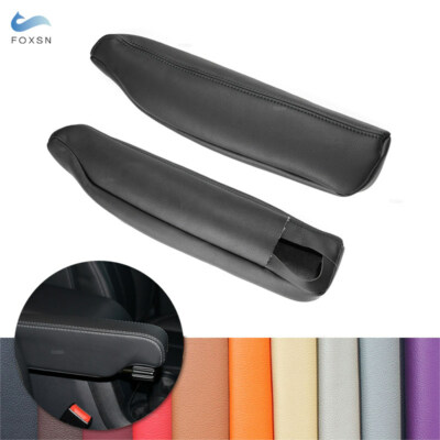 For LAND ROVER DISCOVERY LR3 LR4 BLACK LEATHER+Sponge Seat Armrest Handle Cover