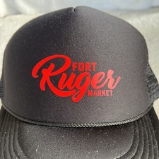 Hawaiian Poke Work Hat Black Fort Ruger Market Waikiki Bowl Lau Lau Kalua y2k