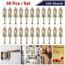 50Pcs Self Drilling Drywall Anchors Screws Self-Drilling Wall Anchor Expansion