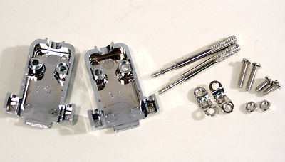 Thumb Screw DB9 DB-9 9 Pin Metalized Plastic Hood Case Cover for Serial 
