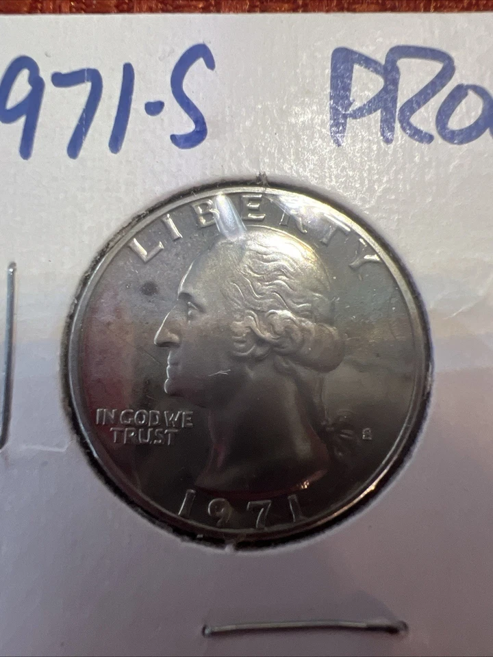 1971 S Proof USA Washington Quarter, Fantastic Condition - Image 3 of 4