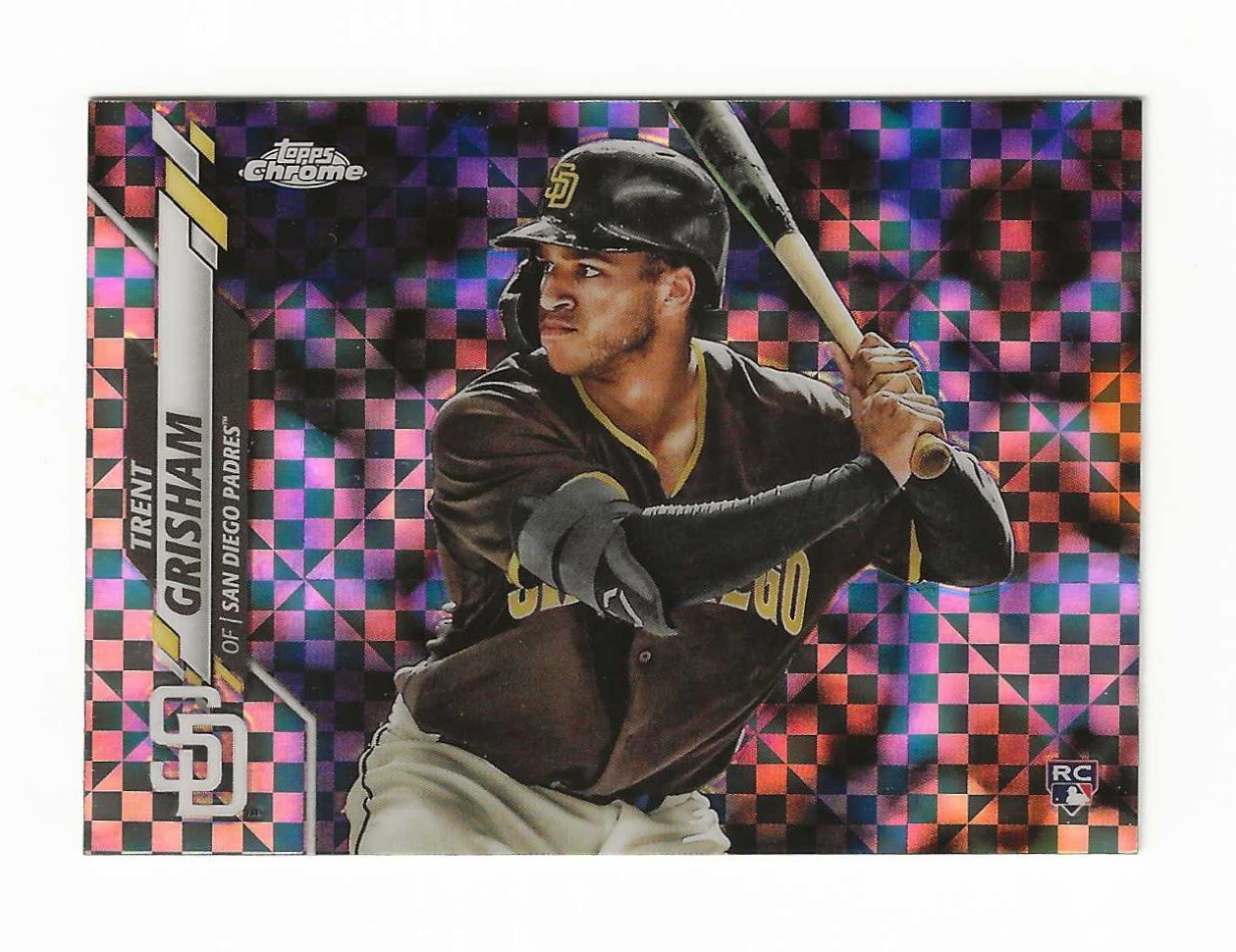 TRENT GRISHAM 2020 TOPPS CHROME X-FRACTOR ROOKIE CARD #101 - YANKEES - NM-MINT