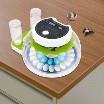 33 Egg Automatic Digital Quail Incubator w/ Auto Turn Waterer Dual Power US Plug