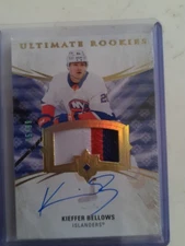 2021 UD #143 KIEFFER BELLOWS ULTIMATE ROOKIES AUTO PATCH 5/99 3 COLOR